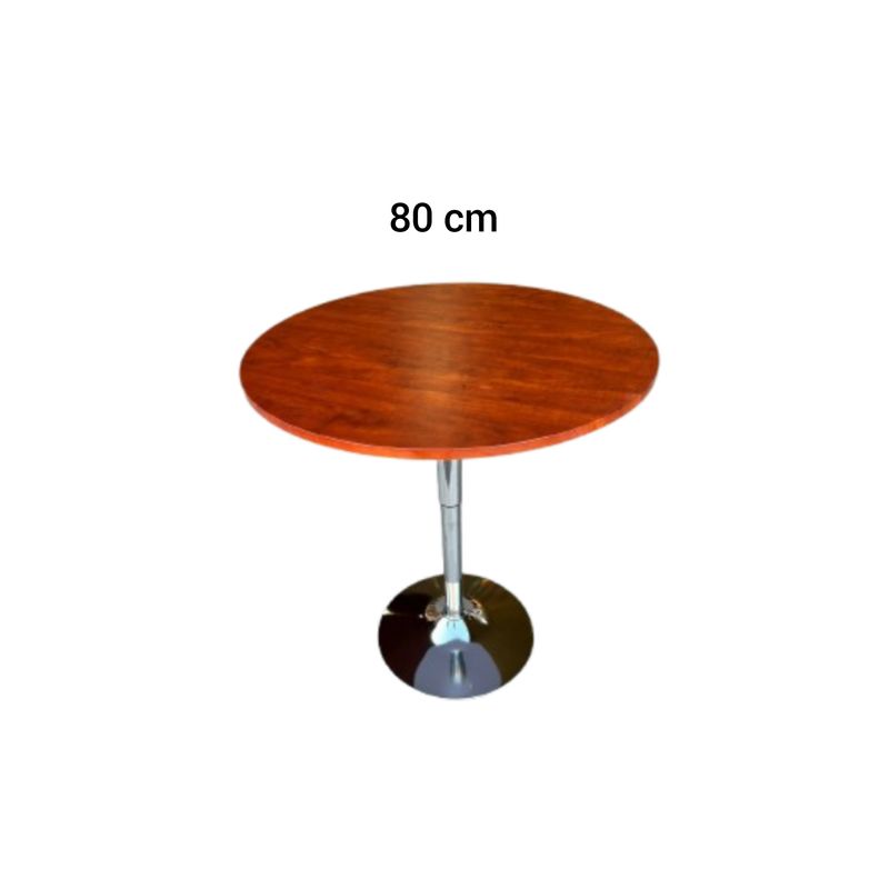 ARTIHOGAR - Mesa de Bar Altura Regulable 80 cm Diámetro Café Caoba