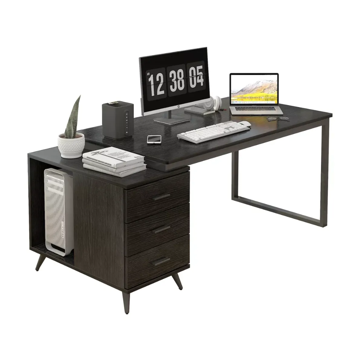 HOMER DESIGN - Escritorio Moderno Con Cajoneras 120x60x75cm Para Oficina…