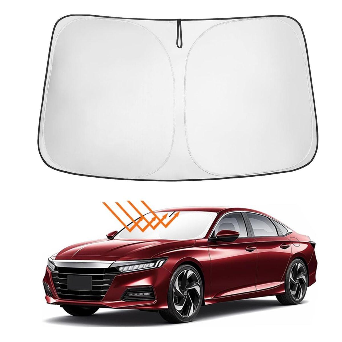 EVERSO - Quitasol Parasol Parabrisas Auto Cubre Parabrisas 145x80cm