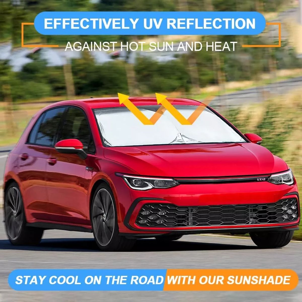 EVERSO - Quitasol Parasol Parabrisas Auto Cubre Parabrisas 145x80cm