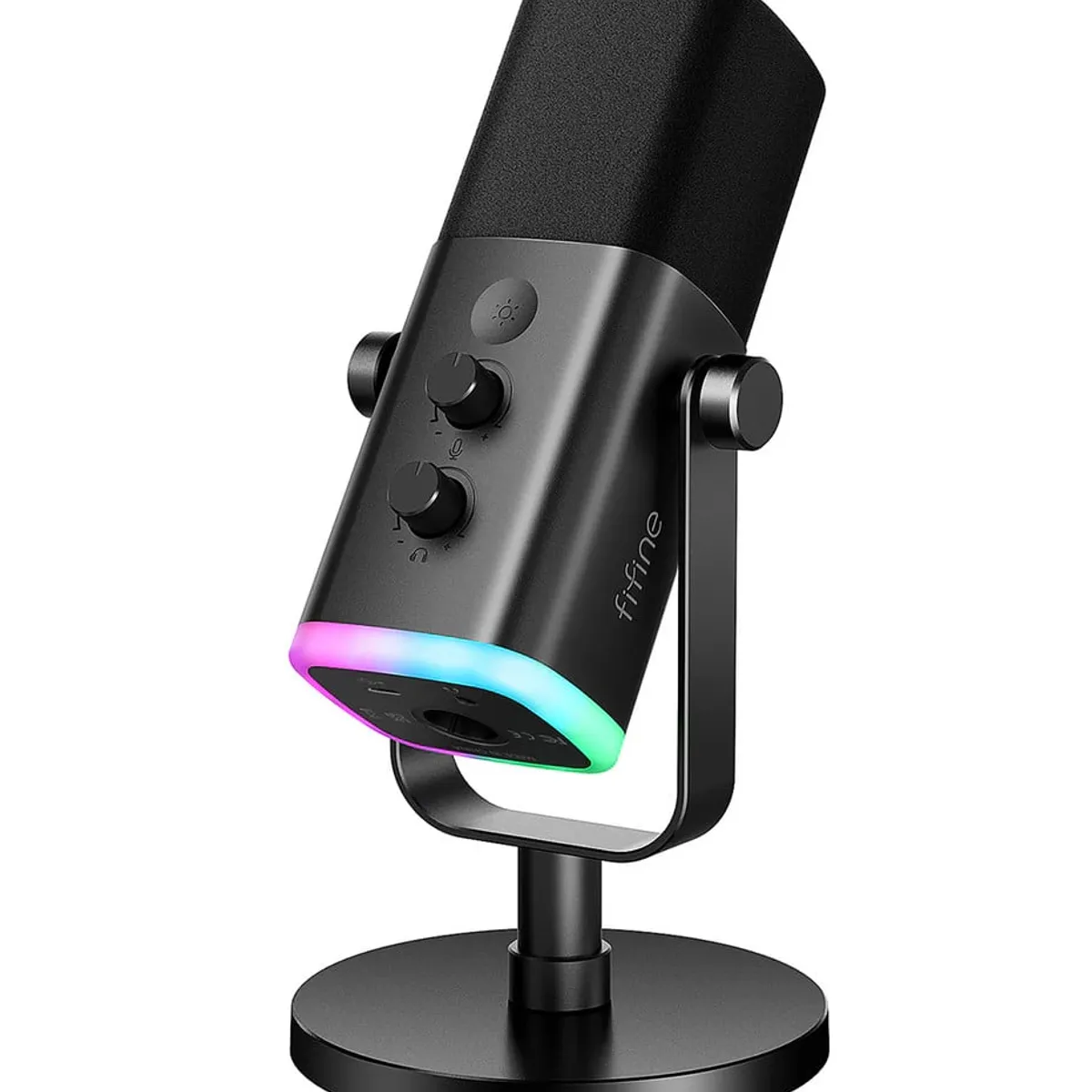 FIFINE - Micrófono FIFINE AM8 RGB XLR USB C