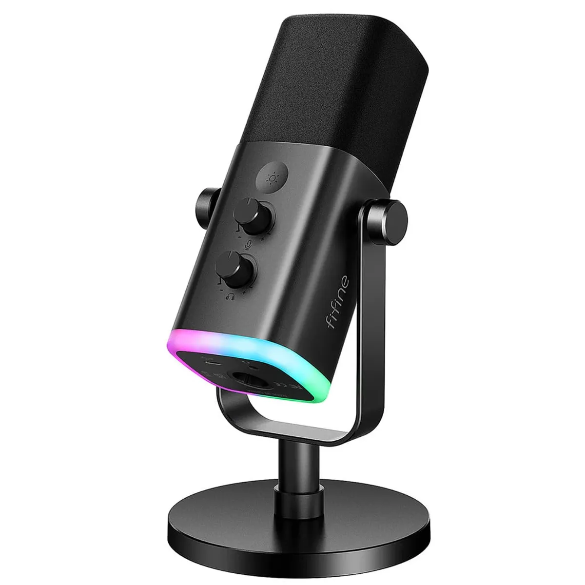 FIFINE - Micrófono FIFINE AM8 RGB XLR USB C