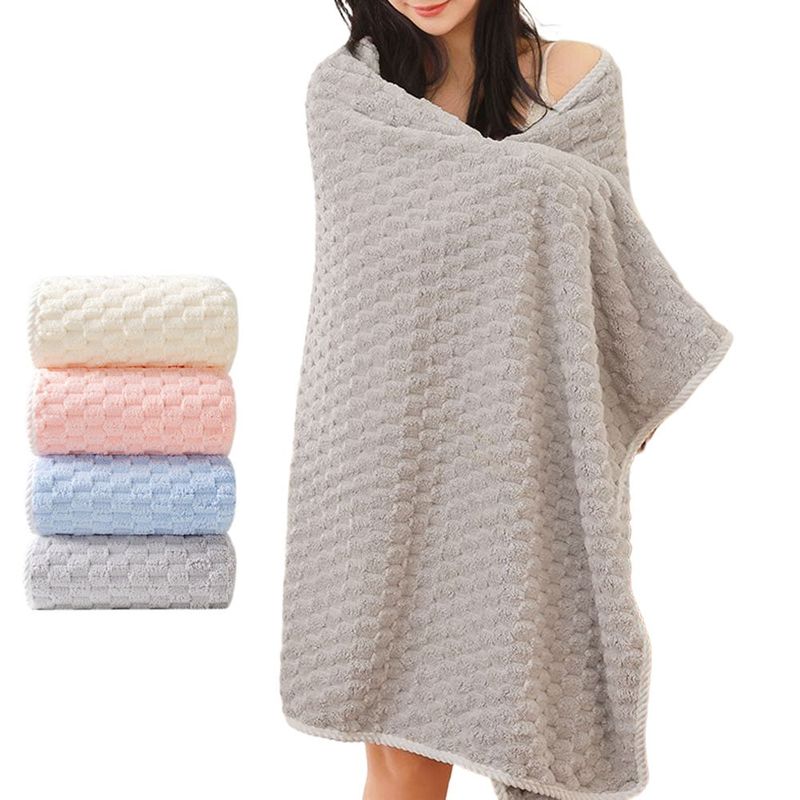 EVERSO - Pack 6 Toalla De Baño Terciopelo Coral Alta Calidad Secado Rápido