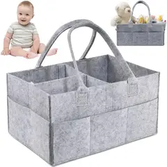 KUANGYE - Organizador De Pañales Fieltro Portátil Bolsa Juguetes
