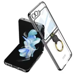 GKK - Carcasa Con Anillo Para Samsung Z Flip 6 - Borde Negro