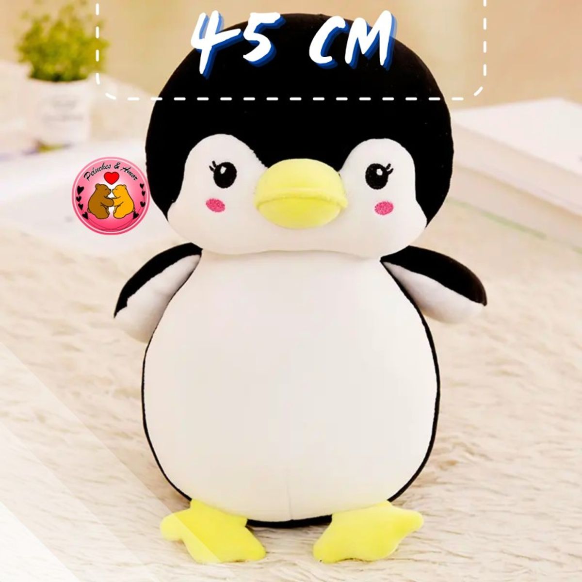 GENERICO - Peluche de Pingüino Negro 45 CM