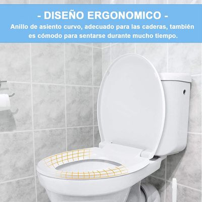Imagen 2 del producto Asiento Y Tapa De Cierre Lento De Wc Blanca Caída Lenta