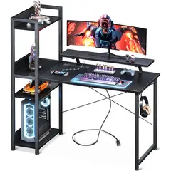 ARTDIY - Escritorio H Oficina Madera Espesor Negro 18mm 120cm X 55cm X 72cm