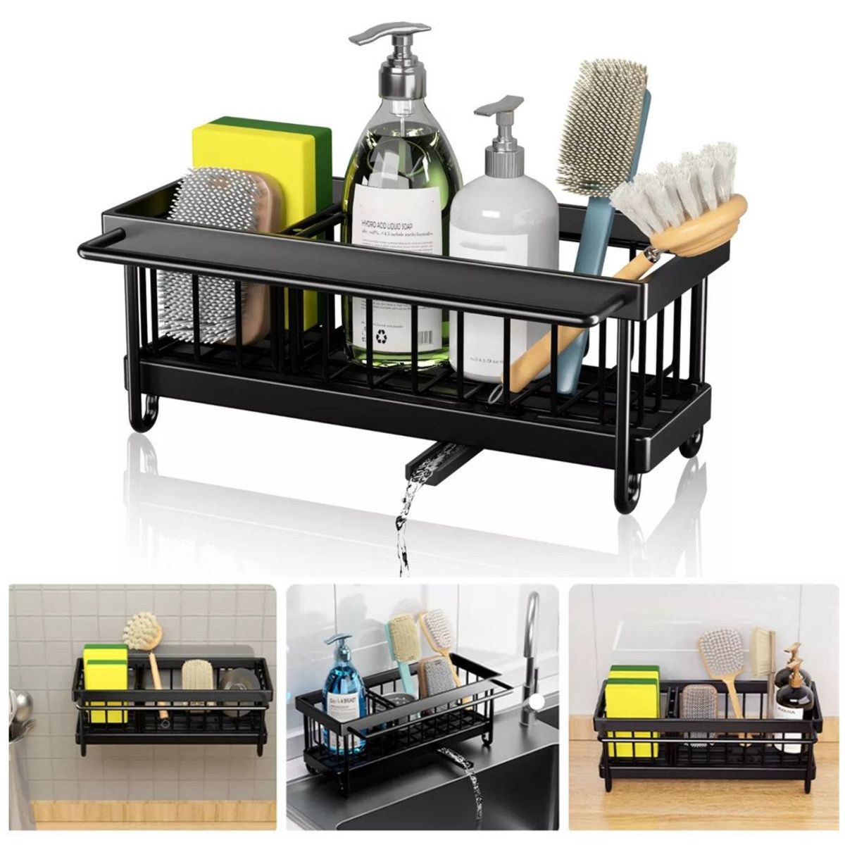 KUANGYE - Escurridor De Cubiertos De Cocina Drenaje Automátic De Trapo