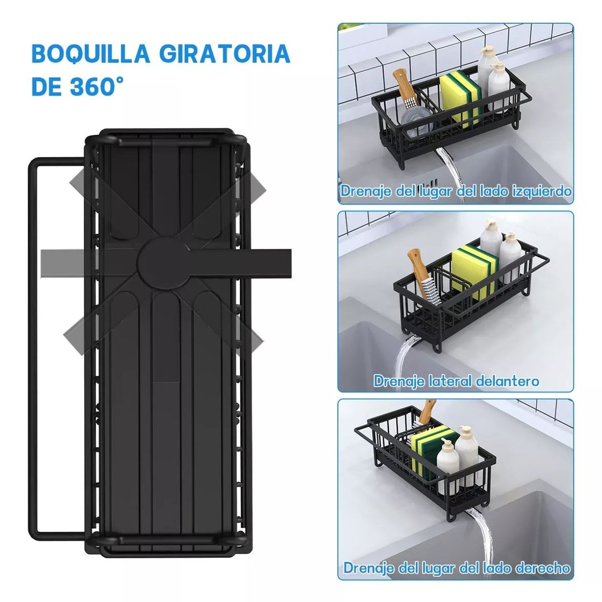 KUANGYE - Escurridor De Cubiertos De Cocina Drenaje Automátic De Trapo