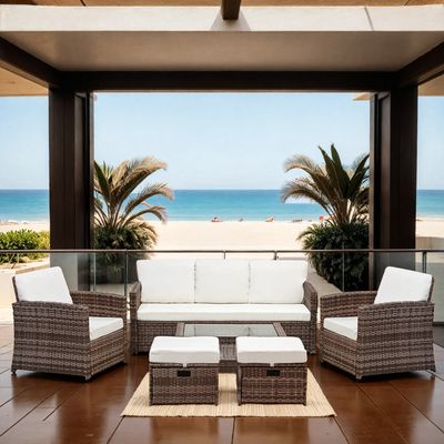 Imagen 2 del producto Juego de Living de Terraza lbiza 7 Personas - Modernos Marrón