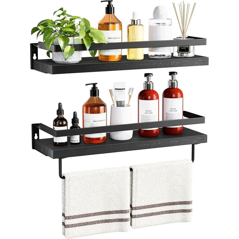 KUANGYE - Repisas Flotantes Estantes De Pared Para Baño Cocina