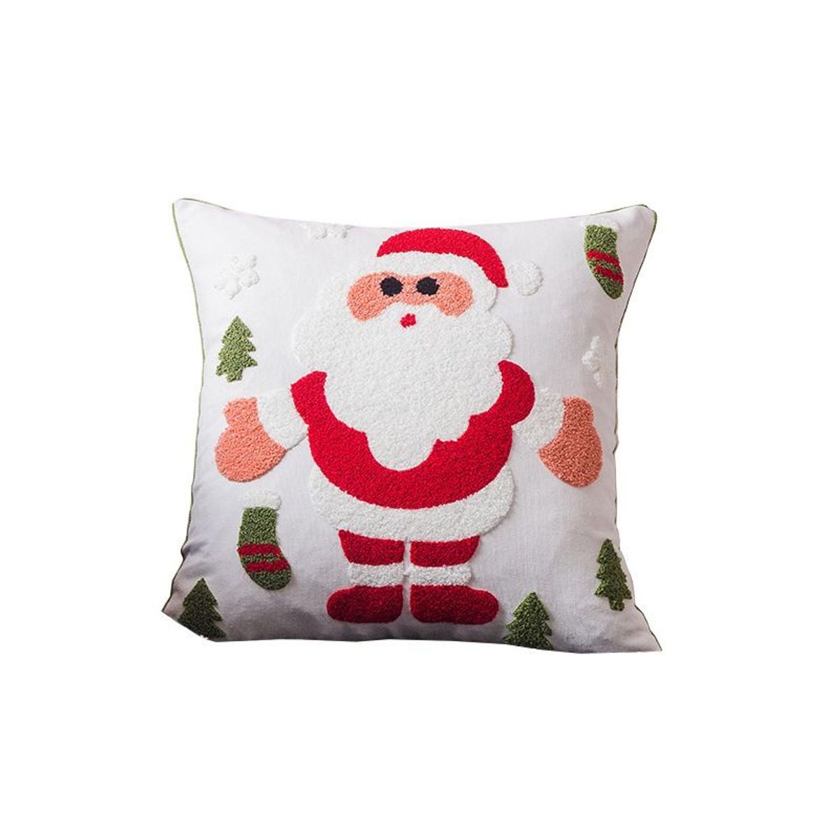 GENERICO - Funda de Cojin Navideña Con Relleno 3D Bordados