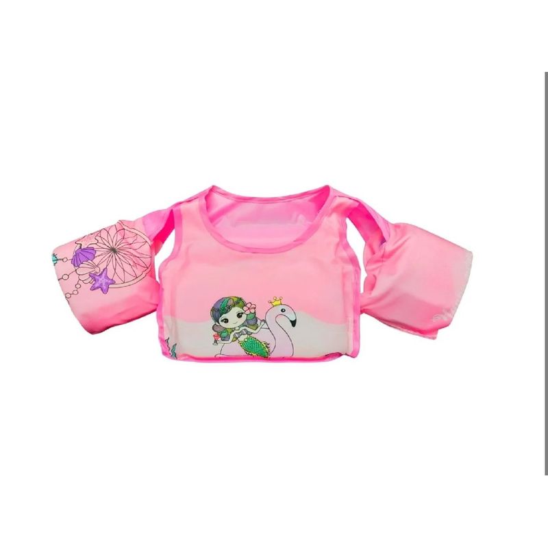 GENERICO - Chaleco Flotador Flamenco Niños 4 A 8 Años Playa Verano Fucsia