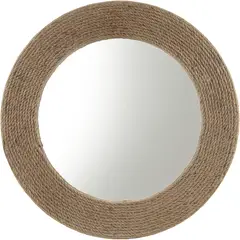 GENERICO - Espejo Yute Natural Circular 40cm Taller Sin Fronteras