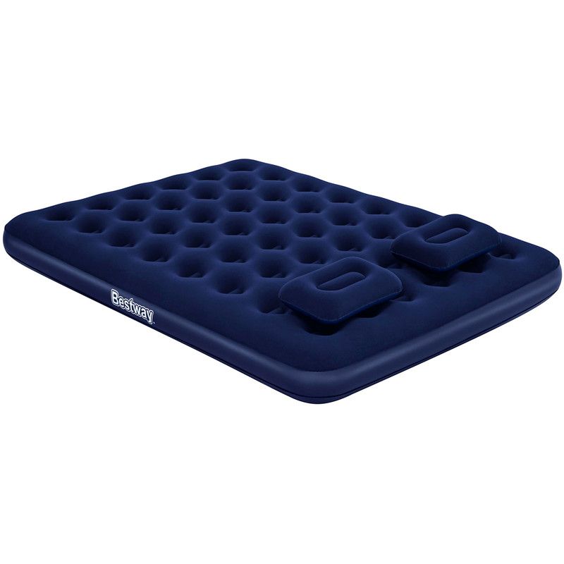 BESTWAY - Colchon inflable queen con inflador+2 cojin azul Bestway