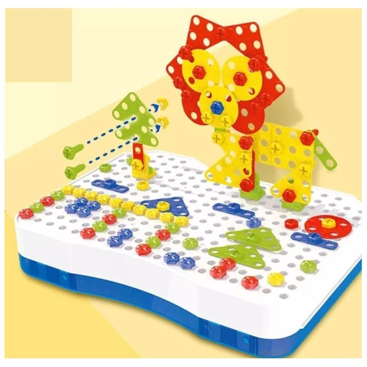 OEM - BLOQUES DE CONSTRUCCION 258 PIEZAS CON TALADRO