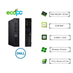 DELL - MicroPC Optiplex 3060M I5-8400T 1,70 Ghz / 8GB DRR4 / 500GB HDD / WIFI /GRADO A+