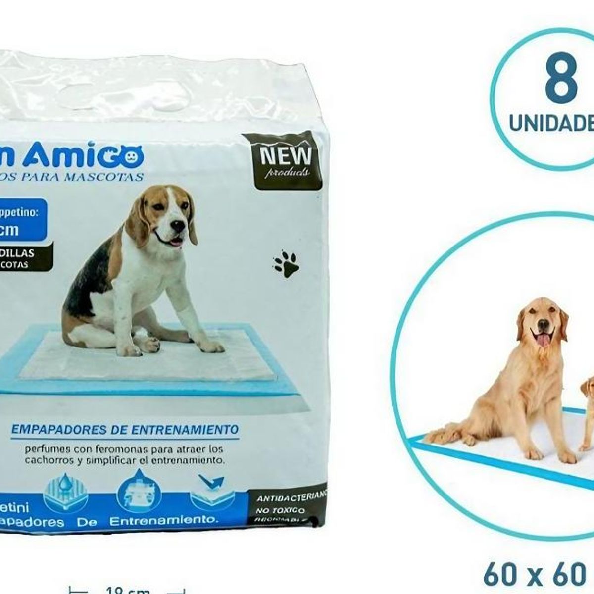 GENERICO - Sabanillas Entrenamiento para Perros 8 Unidades 60x60