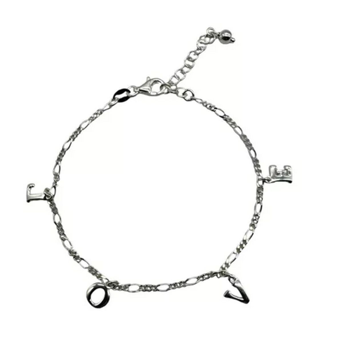 GENERICO - Pulsera Mujer Love Amor Plata Italiana 925