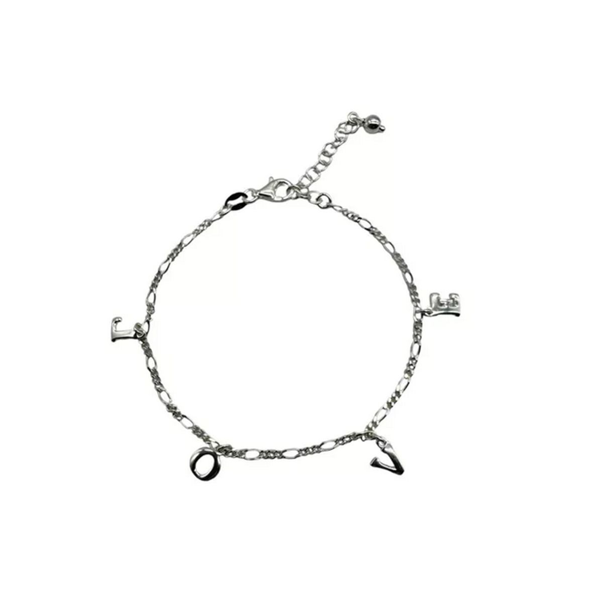 GENERICO - Pulsera Mujer Love Amor Plata Italiana 925