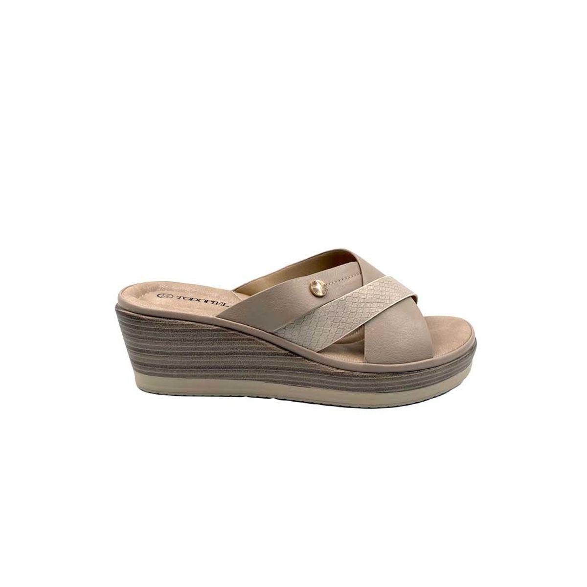 TODOPIEL - Sandalia Mujer Beige ZB030 Todopiel