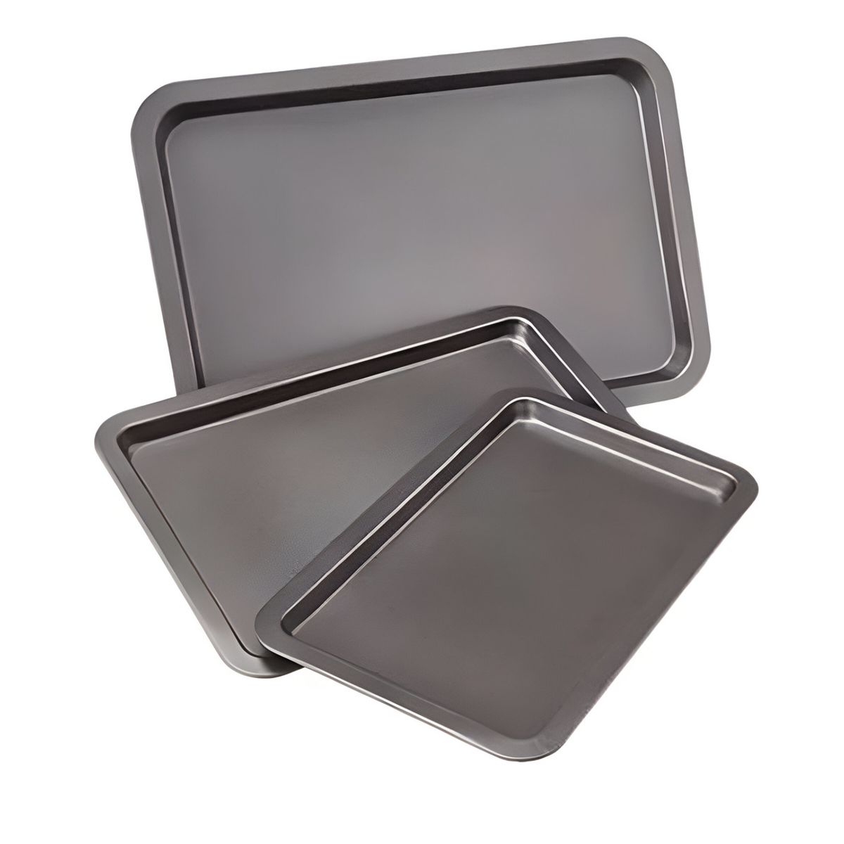 IMPORTCLICK - Bandeja Rectangular Antiadherente Para Hornear 3 Piezas Grafito