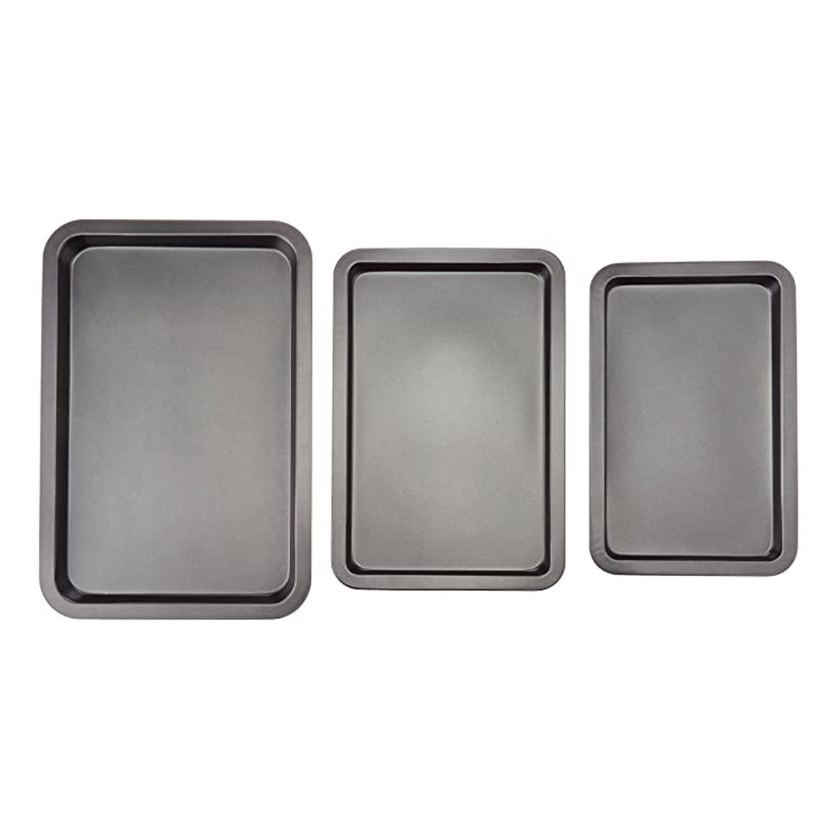 IMPORTCLICK - Bandeja Rectangular Antiadherente Para Hornear 3 Piezas Grafito