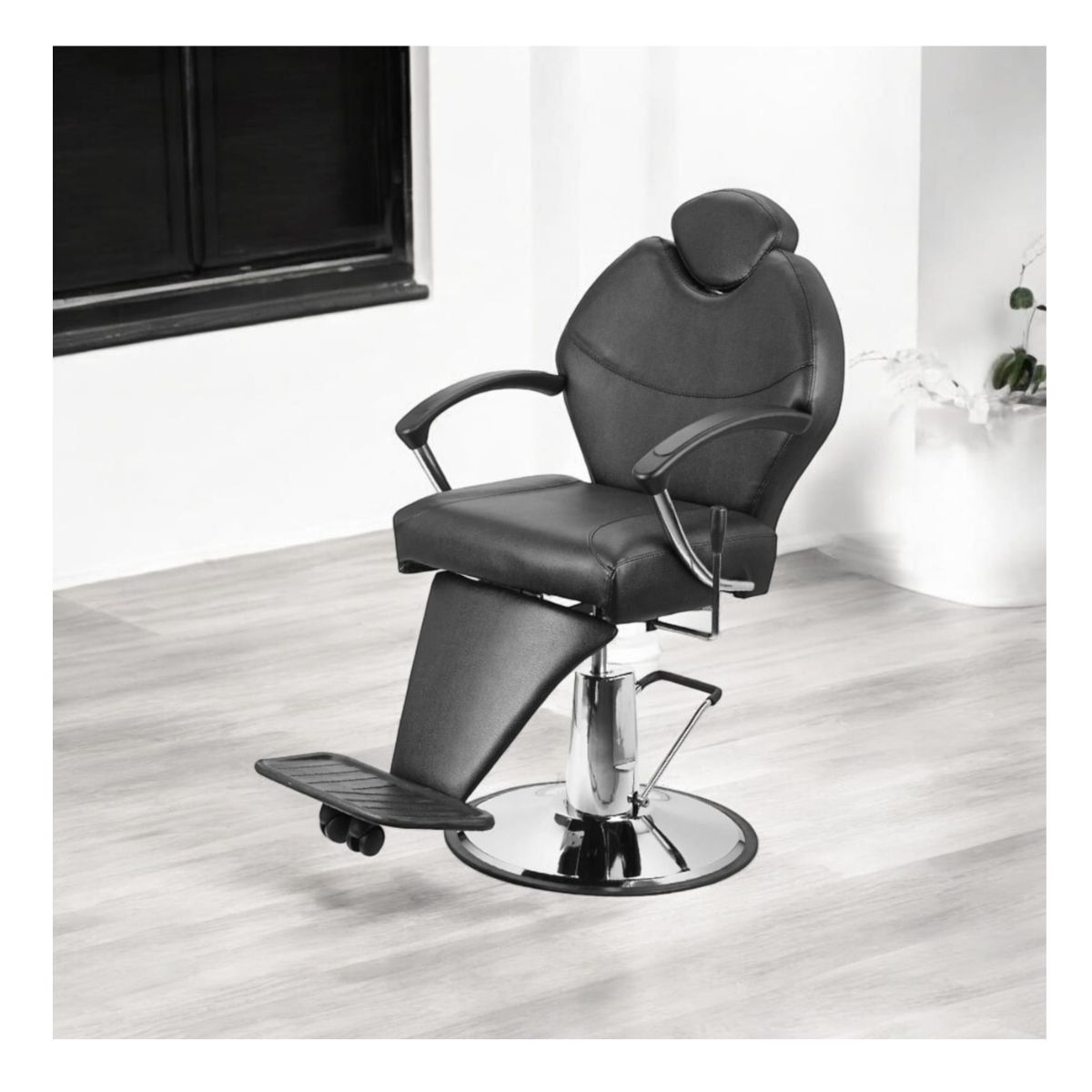 TODODESCUENTO - Silla Barberia, Salon Peluqueria Profesional Clasica Negra