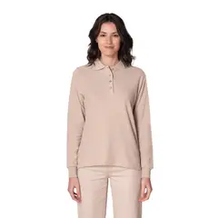 INDUSBORD - Polera Piqué Manga Larga Premium Textura Suave Mujer Uv50 Certificada