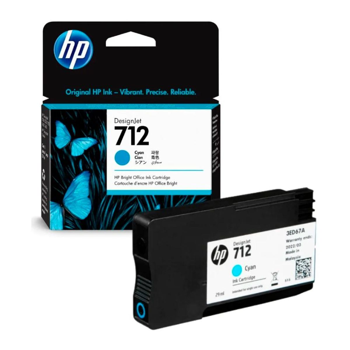 HP - Cartucho de Tinta Original HP 712 Cian