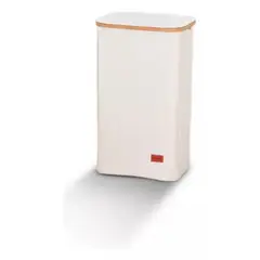 MOBOI - Canasto Cesta Ropa Sucia Plegable Borde Bambú 100l Beige