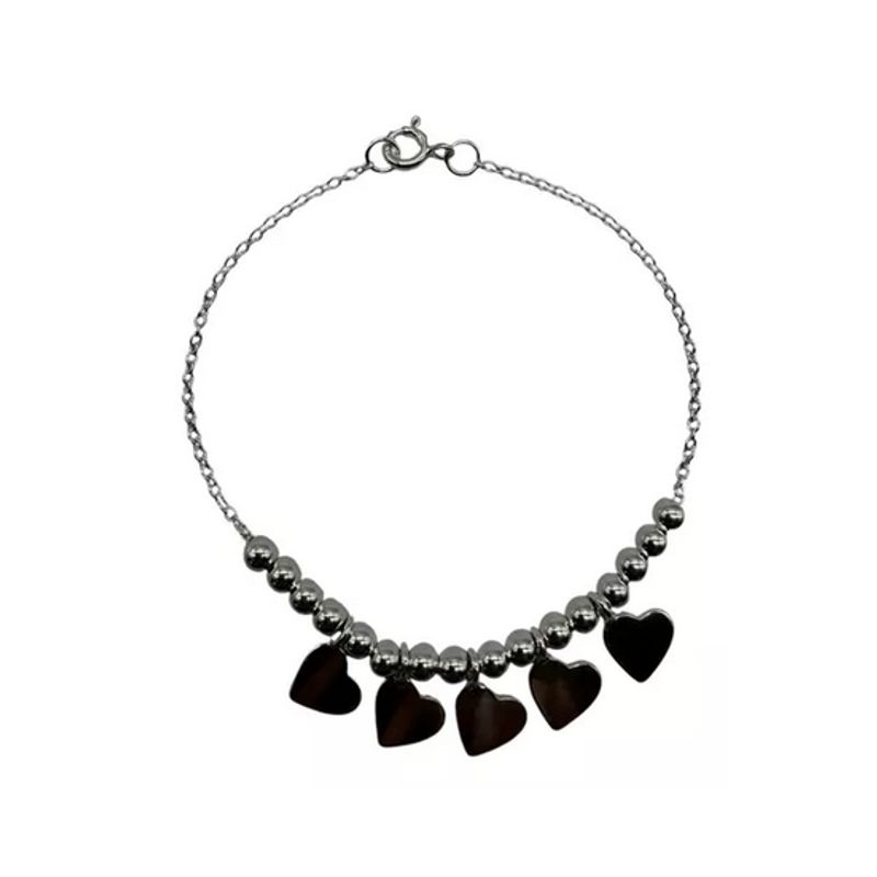 GENERICO - Pulsera Mujer Corazones Plata Italiana 925