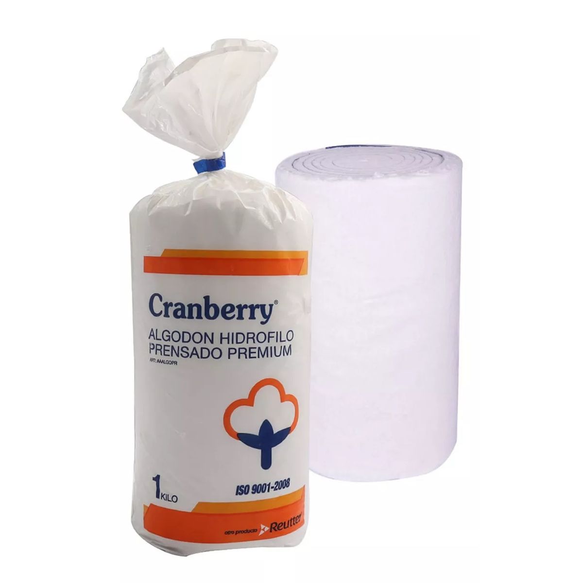 CRANBERRY - Algodon Hidrofilo Prensado Premiun 1 Kilo Cranberry