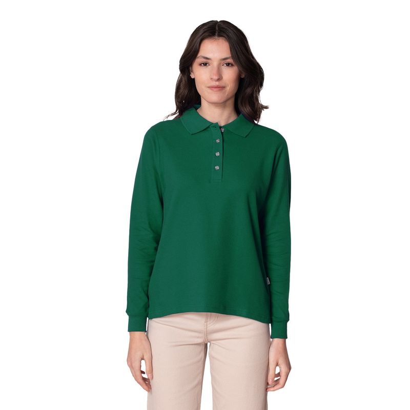 INDUSBORD - Polera Piqué Manga Larga Premium Textura Suave Mujer Uv50 Certificada.-