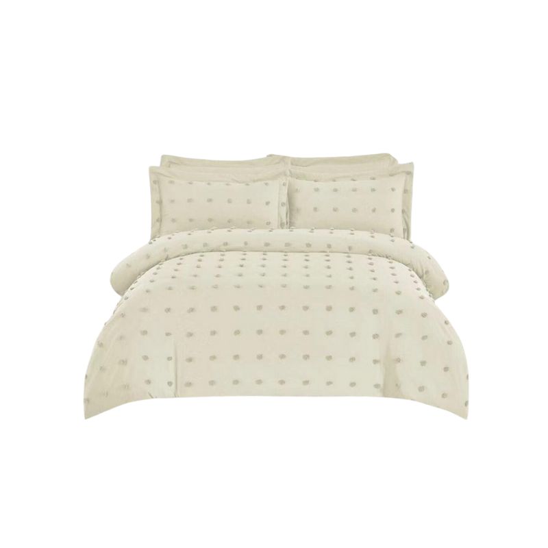 GENERICO - Cubrecama Quilt De Verano King Diseño Mini Pompón