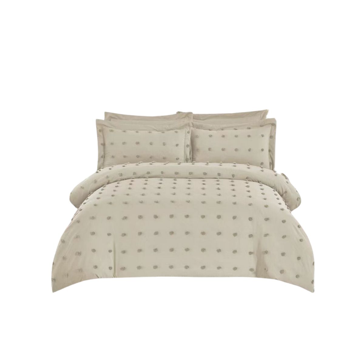 GENERICO - Cubrecama Quilt De Verano King Diseño Mini Pompón