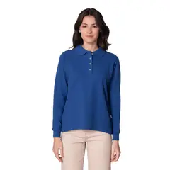 INDUSBORD - Polera Piqué Manga Larga Premium Textura Suave Mujer Uv50 Certificada.-