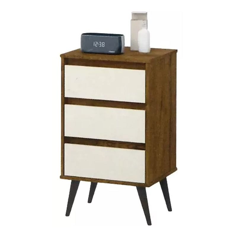 TODODESCUENTO - Velador, Mesa De Noche, Mod. Odin, Mueble, Dormitorio- Café