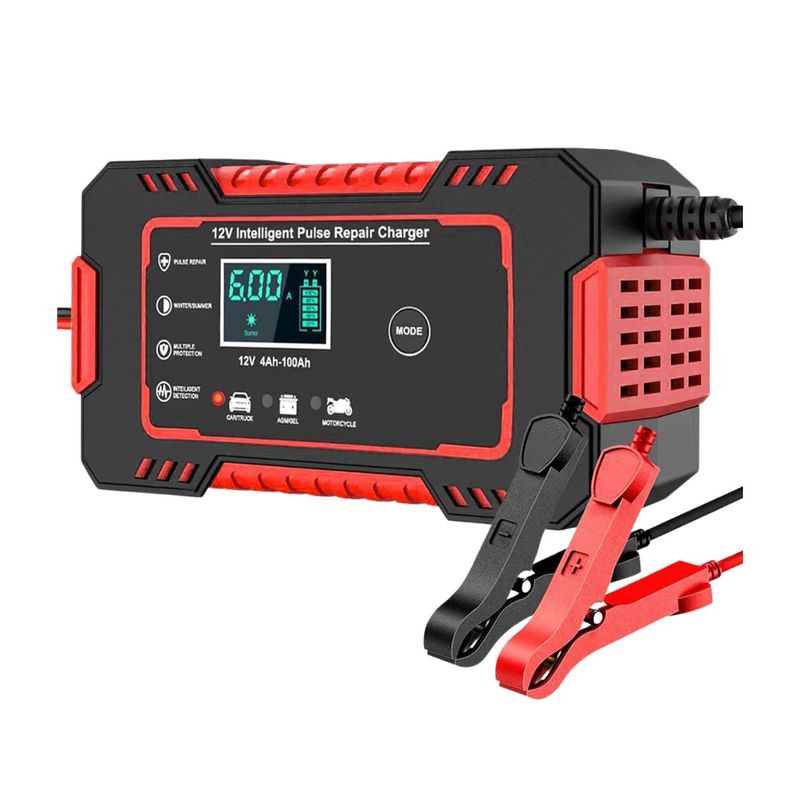 IMPORTCLICK - Cargador Batería Automóvil 6 Amperios Monitor Carga Inteligente 12V