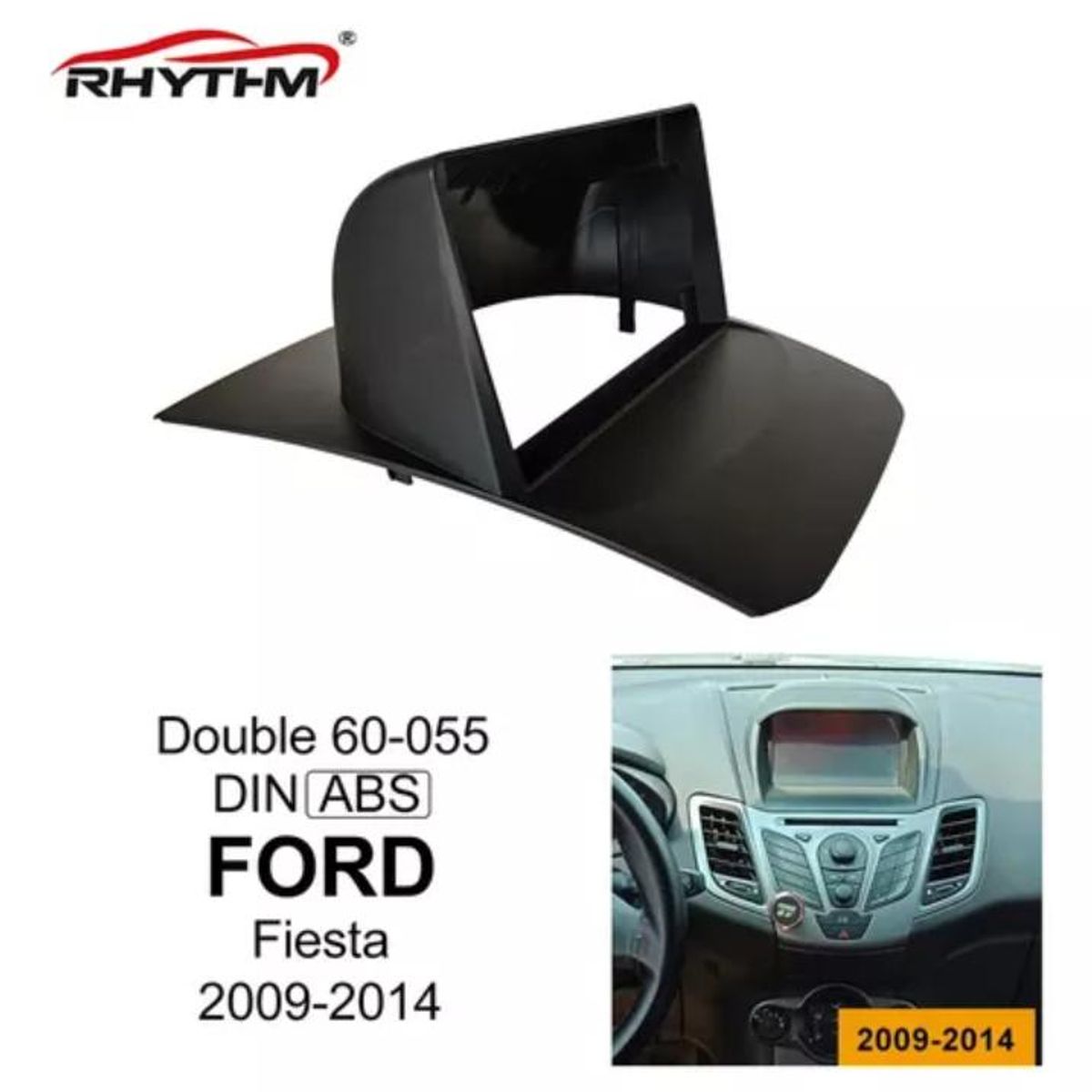 GENERICO - Bisel Adaptador Radio 9pul Ford Fiesta 2009-2014 Auto