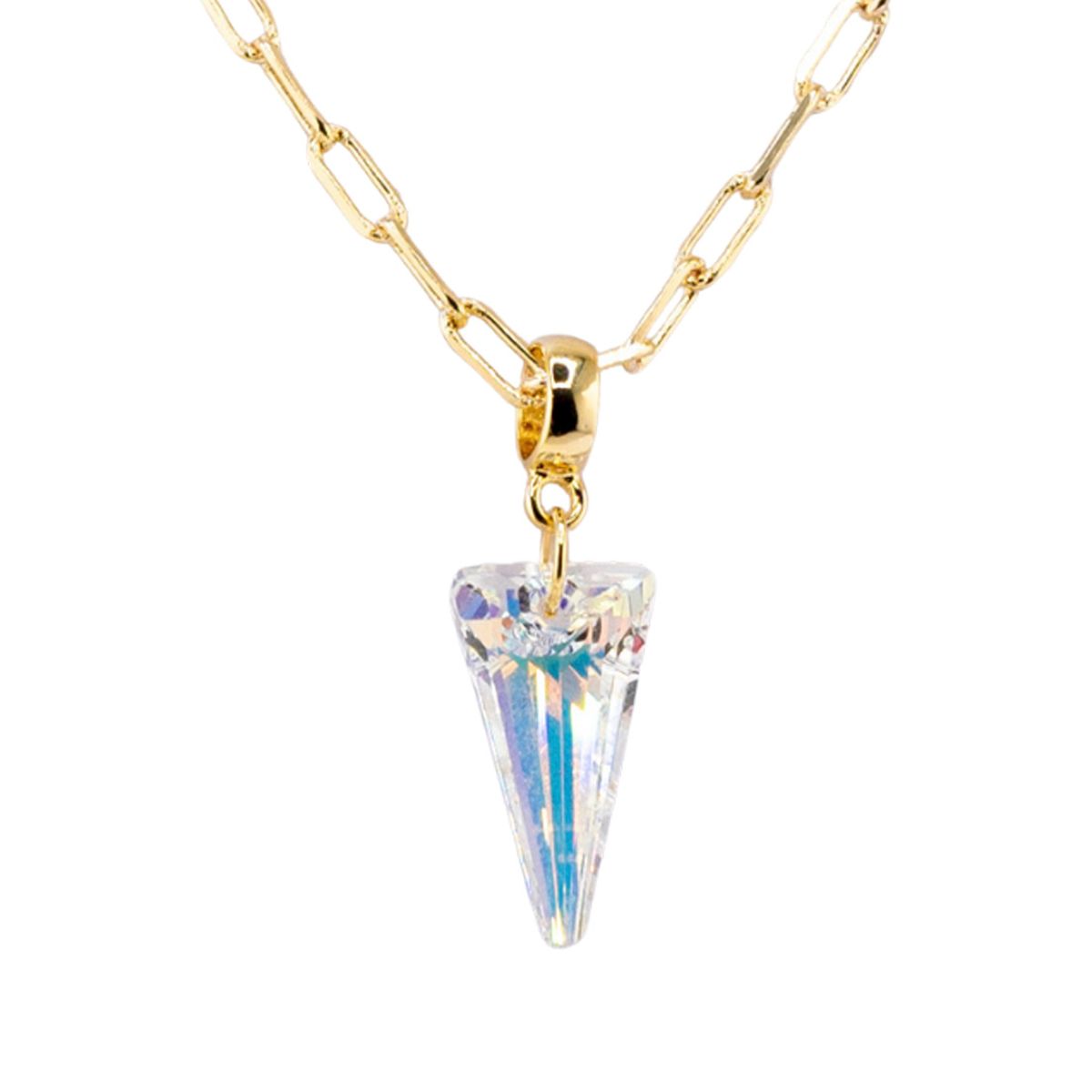 JOYAS MONTERO - Collar Chiara Roma Gold 24K creado cristales de Swarovski® Aurora Boreal