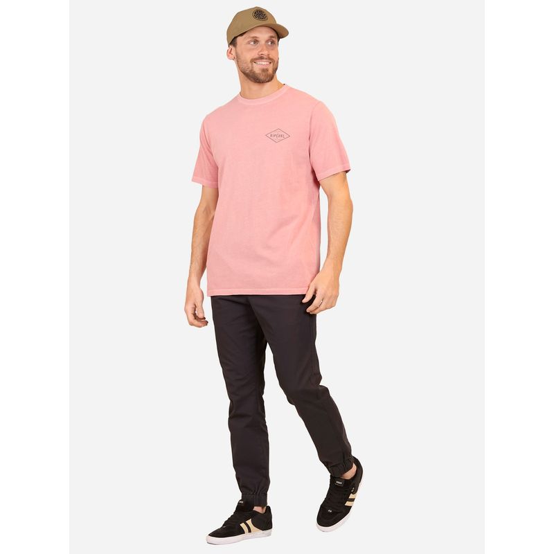 RIP CURL - Polera MC  Diamond Tee Rosada Hombre Rip Curl