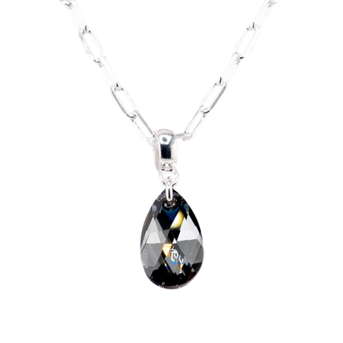JOYAS MONTERO - Collar Chiara Palermo Baño Oro Blanco creado cristales de Swarovski® Silver Night