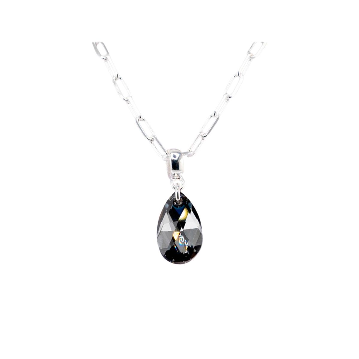 JOYAS MONTERO - Collar Chiara Palermo Baño Oro Blanco creado cristales de Swarovski® Silver Night