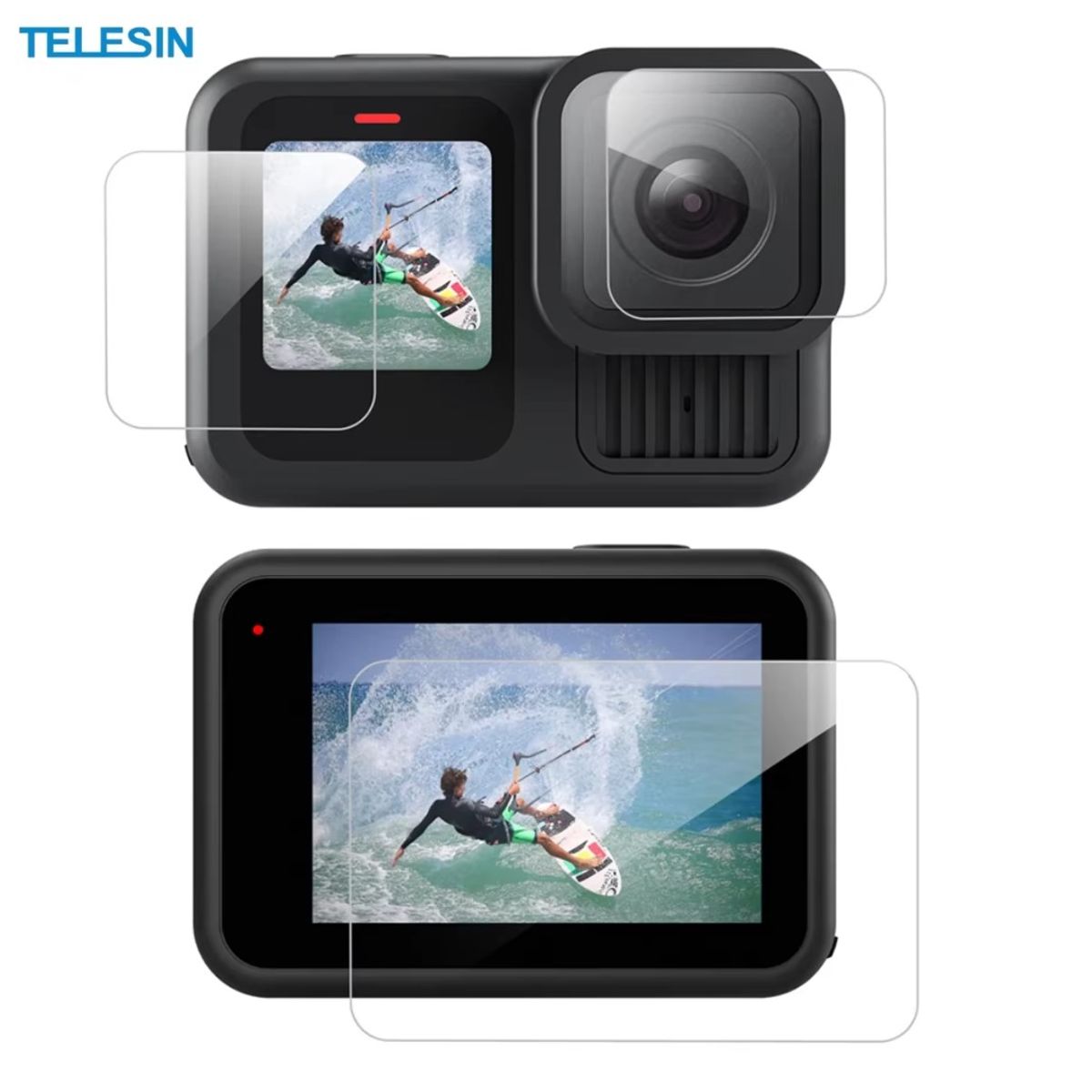 TELESIN - Láminas de Vidrio Templado para GoPro Hero 13 - Telesin