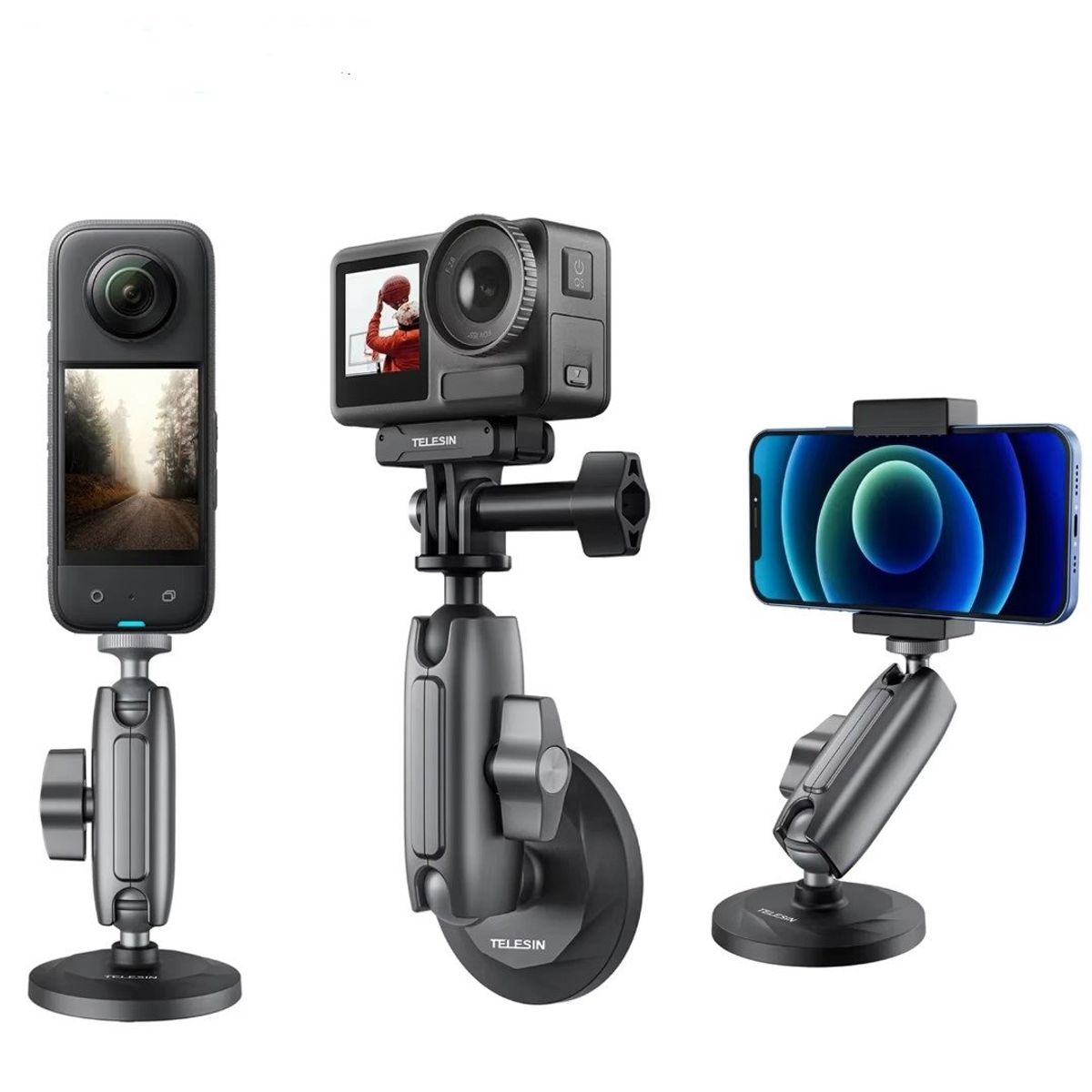 TELESIN - Magnético Aluminio para Smartphone Cámaras Gopro y Otras