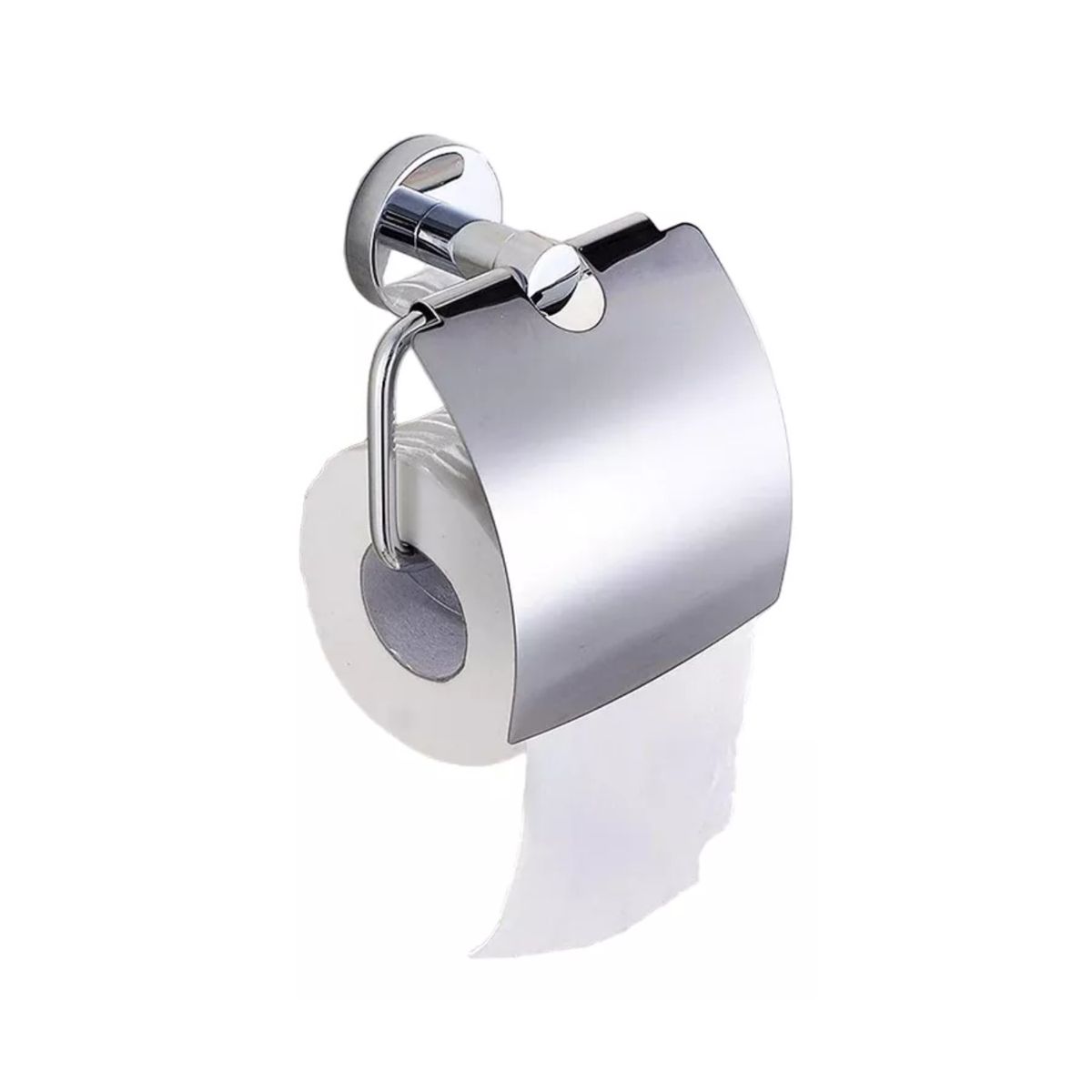 IMPORTCLICK - Soporte Papel Higiénico Baño Acero Inoxidable 12x14x7 CM Plateado IMPORTCLICK