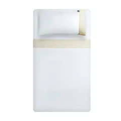HEBRA - Juego de Sabana 300H Guarda Lino Crema Sk