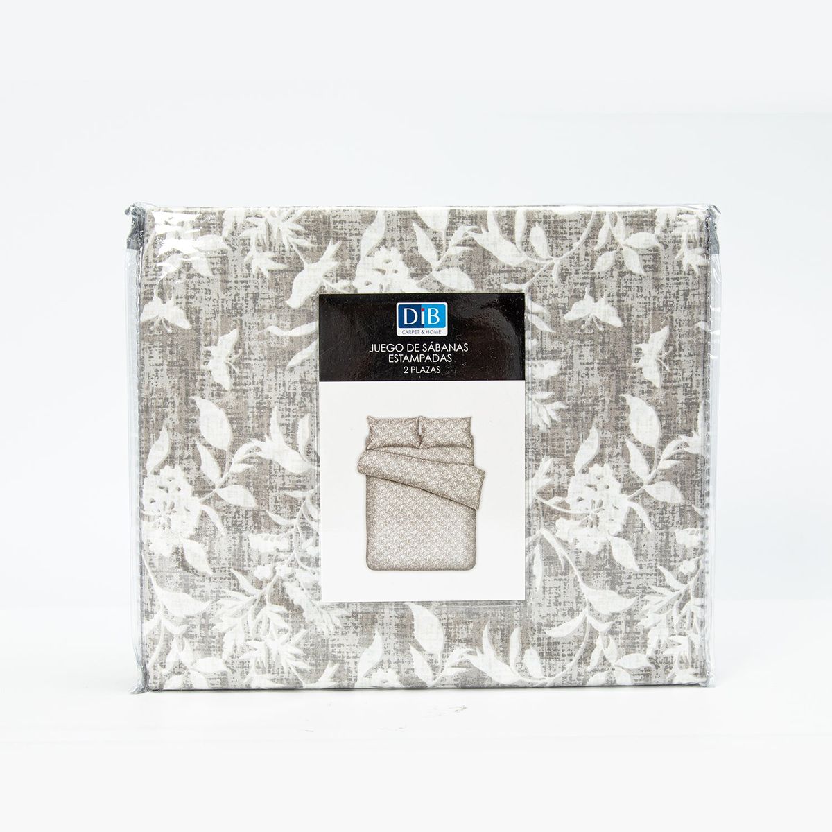 DIB - Sabanas Estampadas 2P Flores- Gris